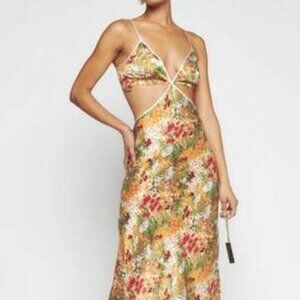 Reformation Poppies Silk Dress NWT Size 6